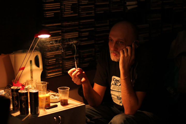 Андрей Субботин в студии, тогда ещё в Останкино, 2011 год. Фото Дины Елисеевой